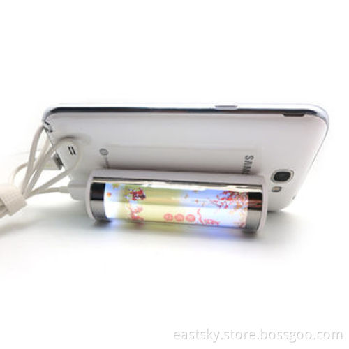 2200mAh Illuminated charger with LED light box to show advertisement/photoNew